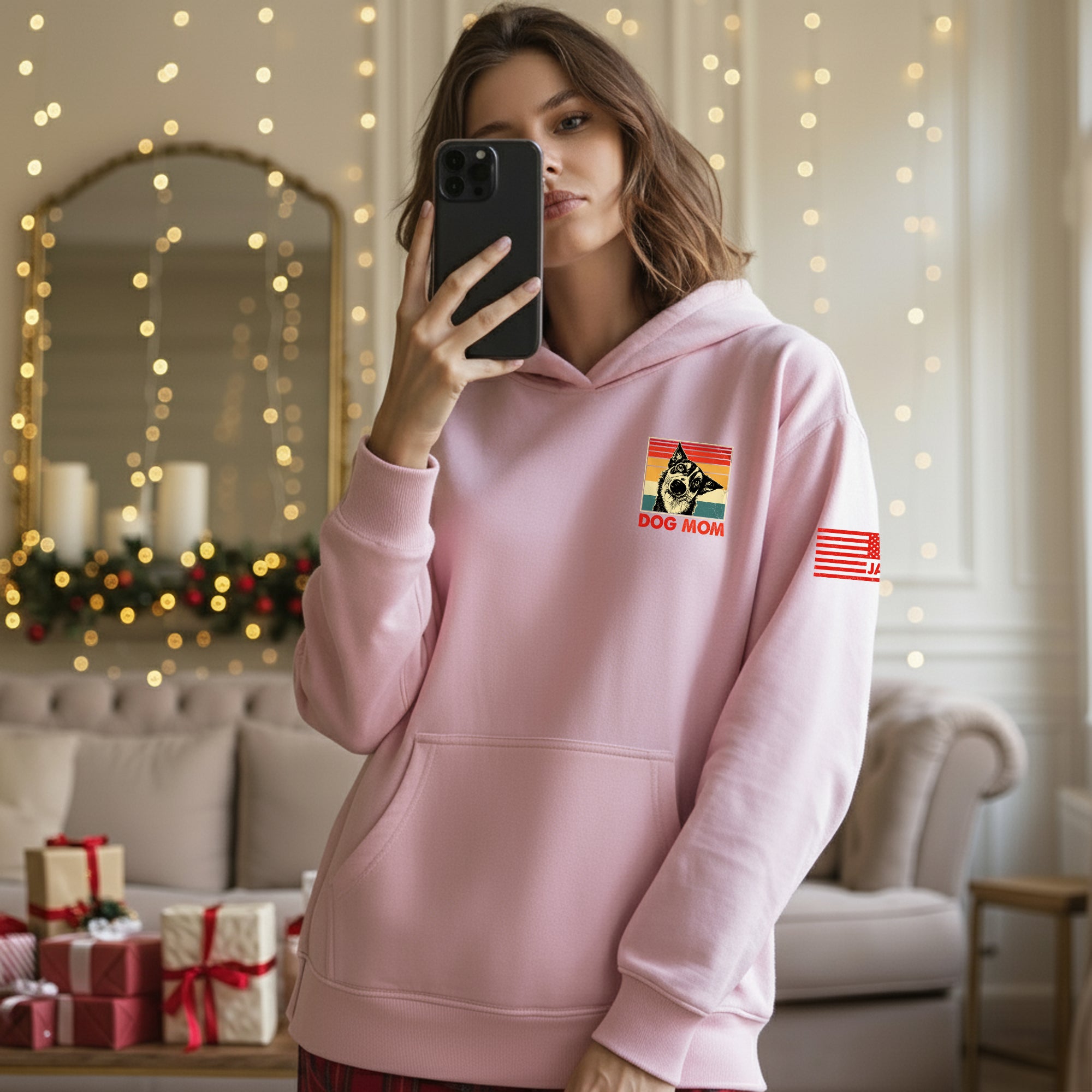 Custom Dog Dad Hoodie – Personalized Pet Photo Retro Hoodie, Gift for Dog Lovers