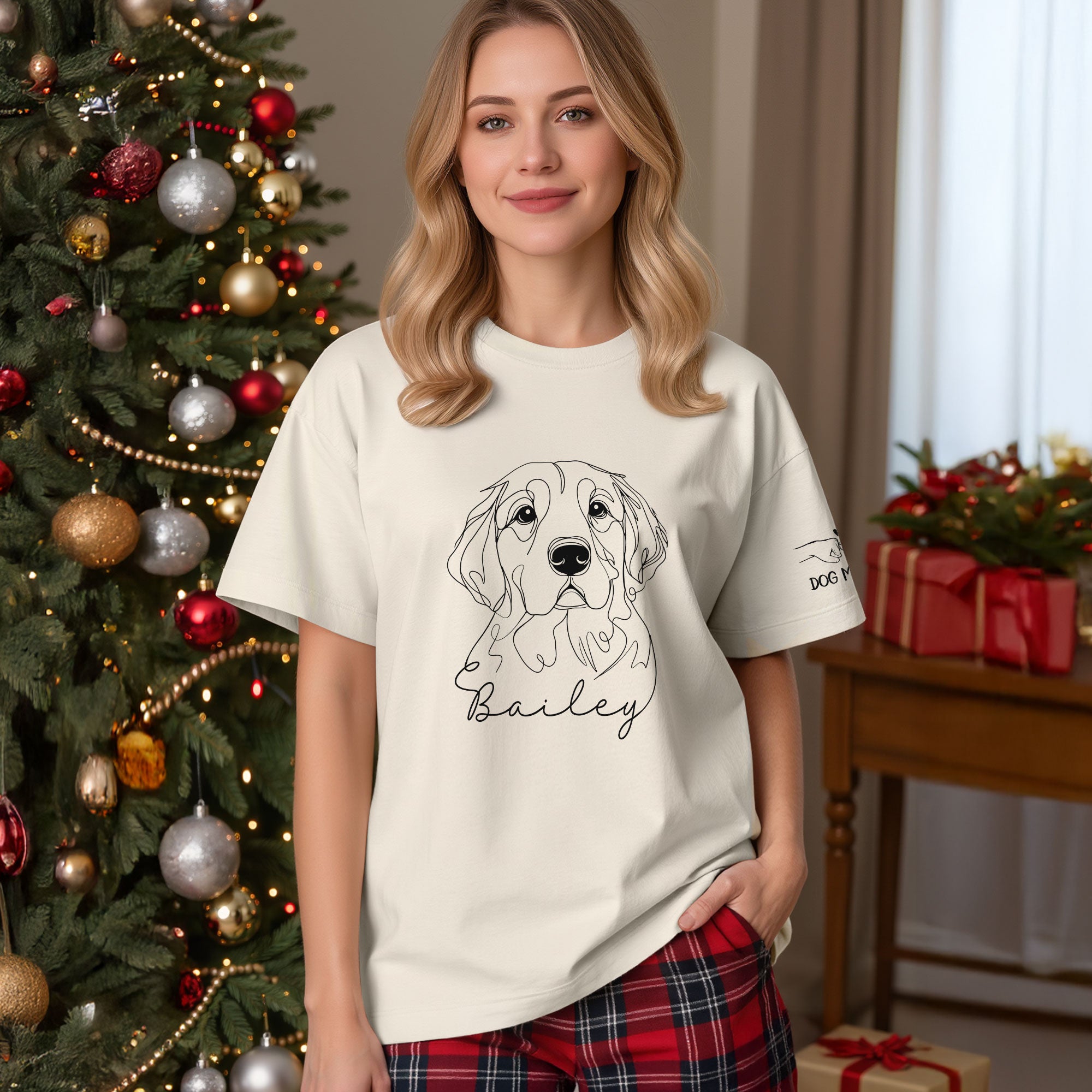 Custom Pet Photo T-Shirt – Personalized Dog Mom Shirt, Funny Christmas Gift for Pet Lovers