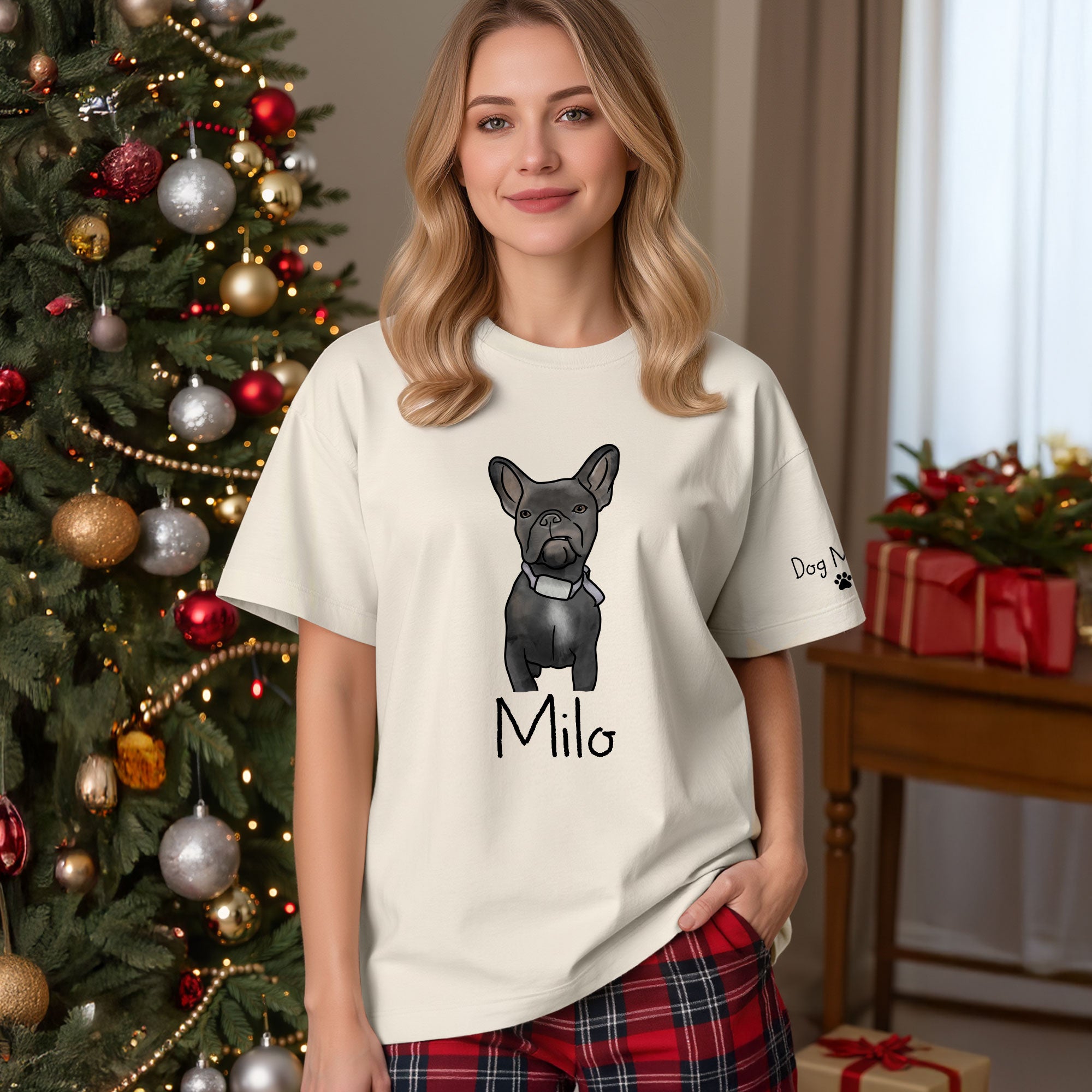 Custom Pet Portrait T-Shirt – Personalized Dog Lover Tee from Photo, Cute Gift for Dog Mom & Dog Dad