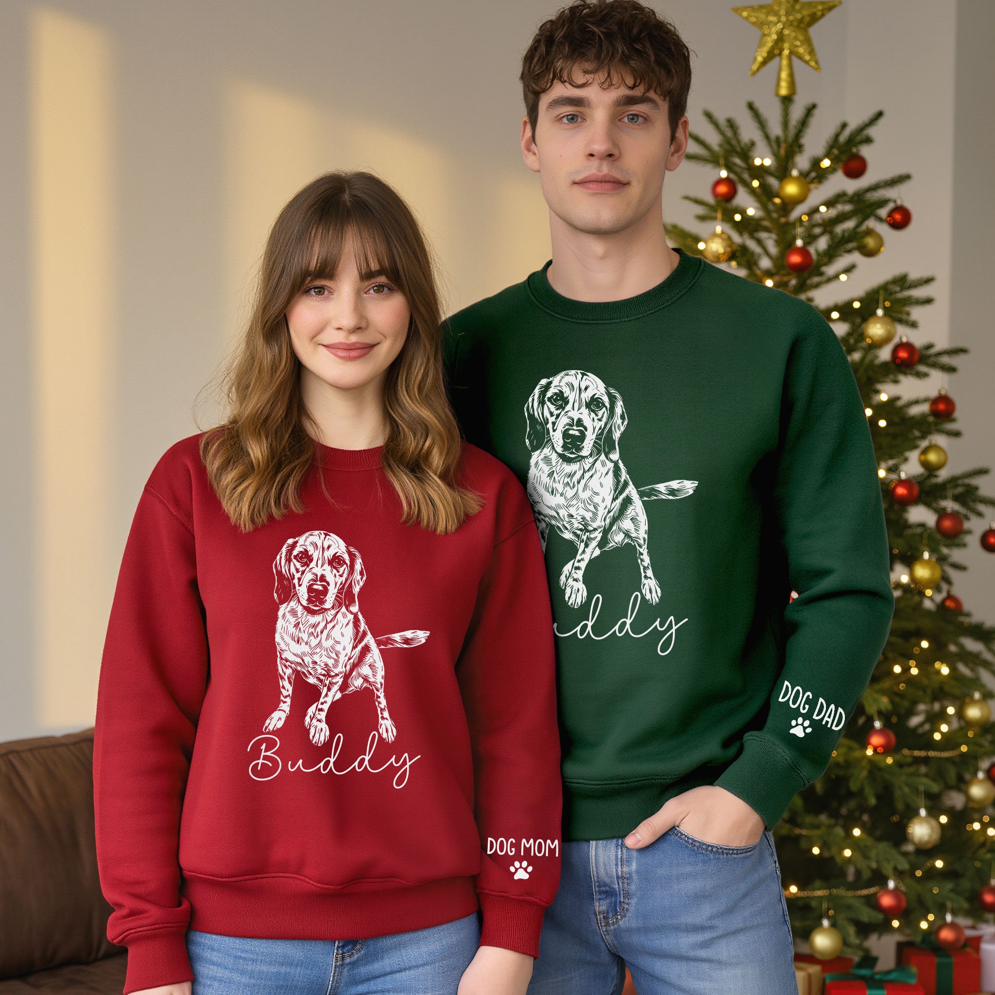 Custom Dog Mom Sweatshirt – Personalized with Your Dog’s Picture, Great Gift for Dog Lovers