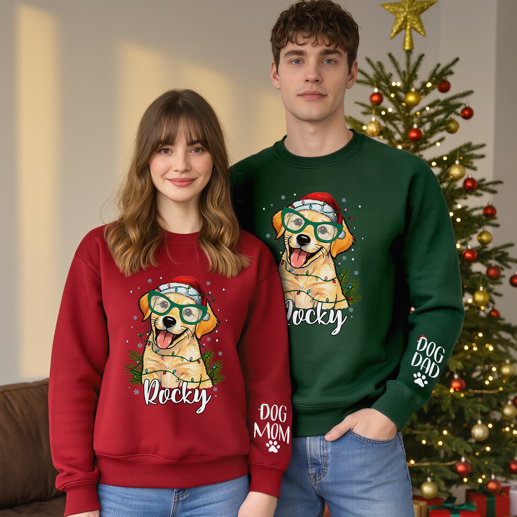 Custom Pet Portrait Sweatshirt – Funny Holiday Dog Gift