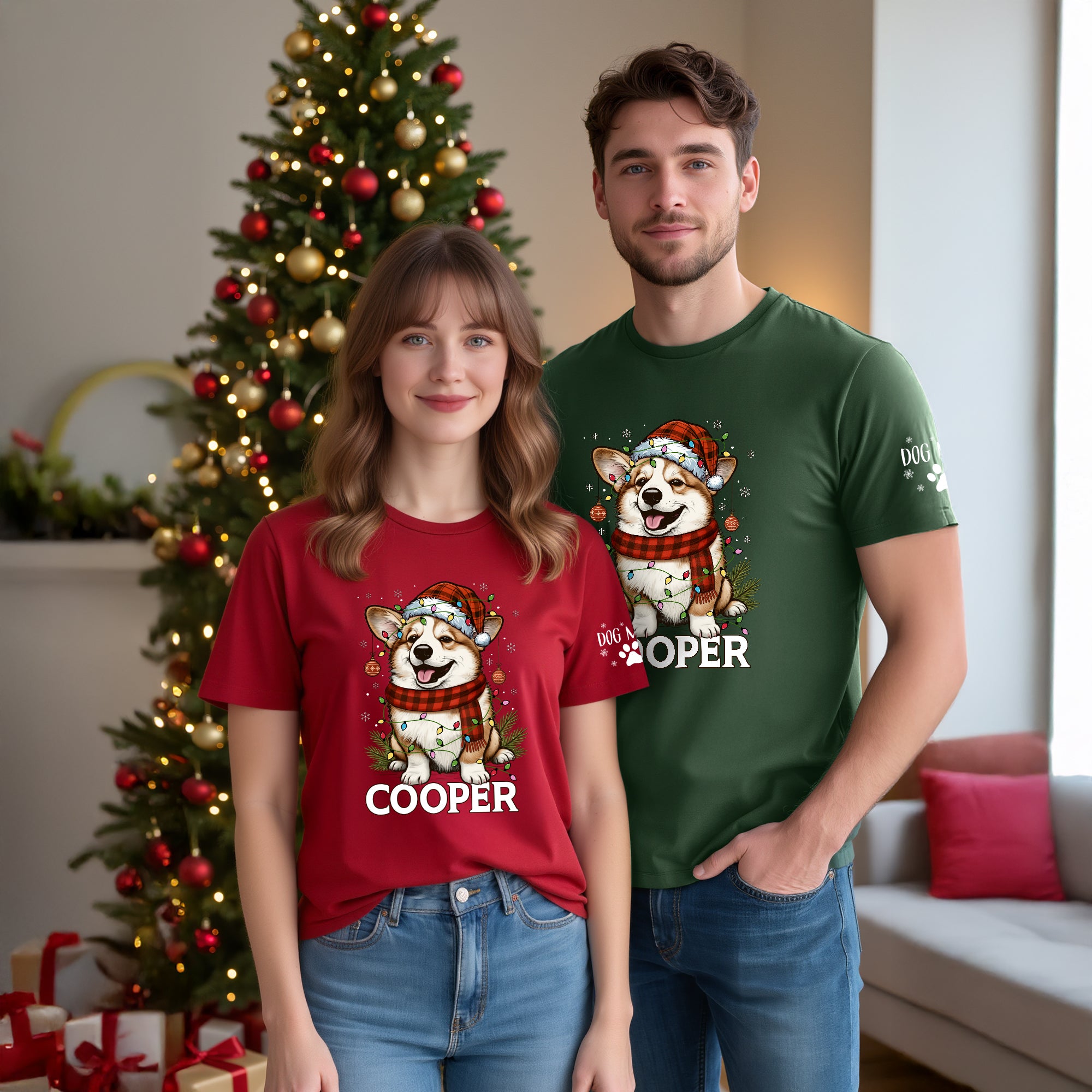 Personalized Pet Lover T-Shirt – Custom Dog Photo Christmas Shirt, Gift for Women