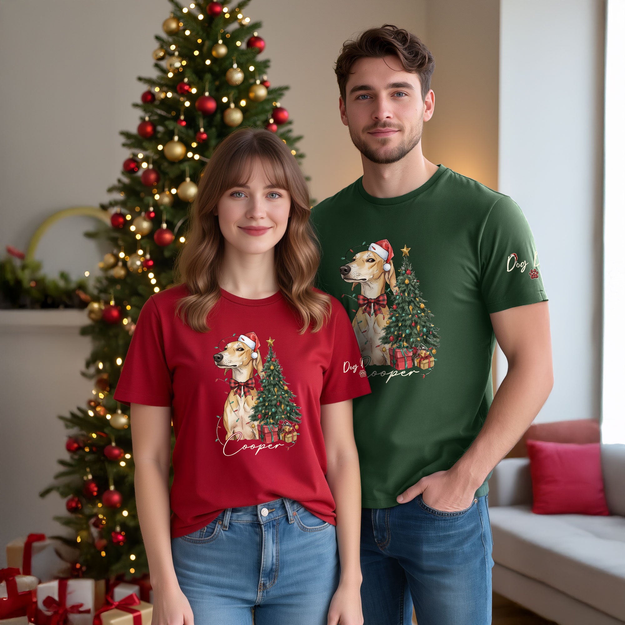 Custom Pet Photo Shirt – Personalized Dog Christmas Shirt, Perfect Gift for Pet Lovers