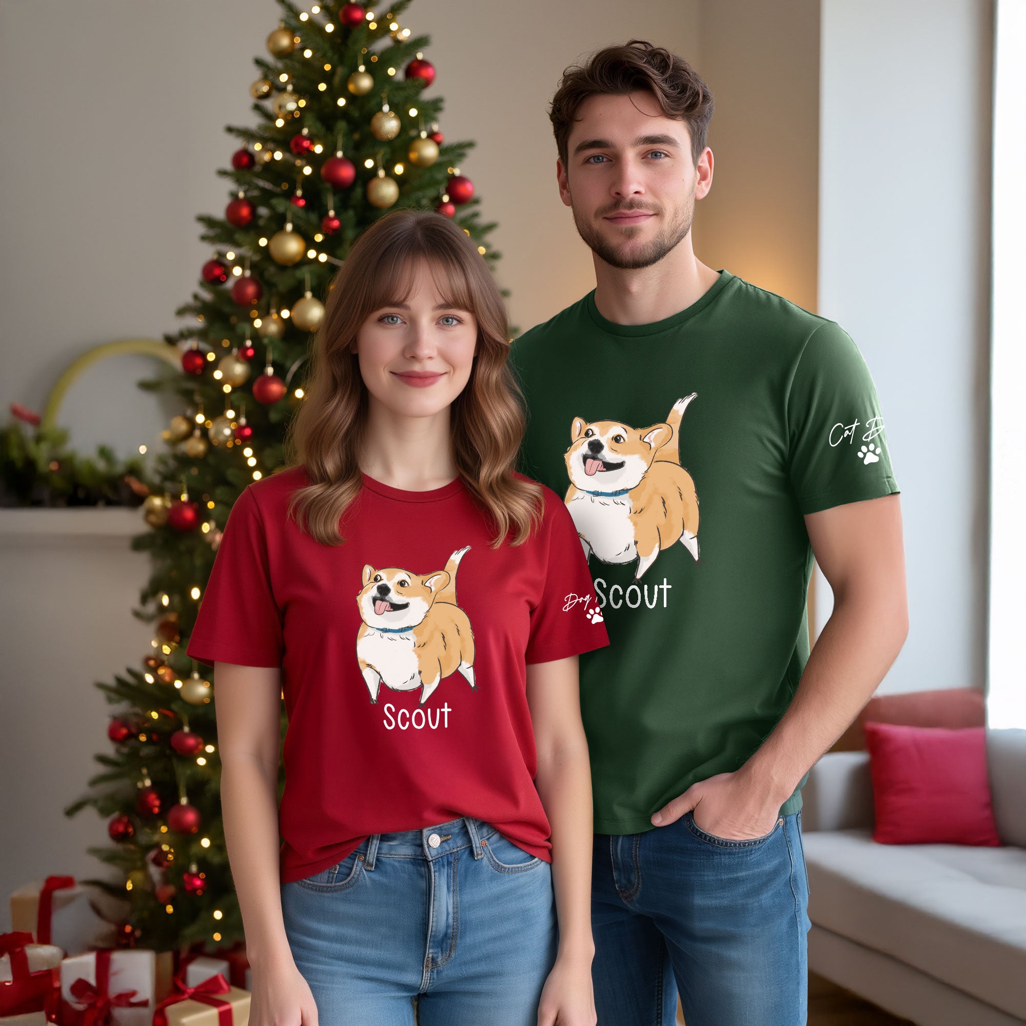 Custom Dog Mom T-Shirt – Personalized Dog Shirt with Pet Photo & Name, Cute Gift for Pet Lovers