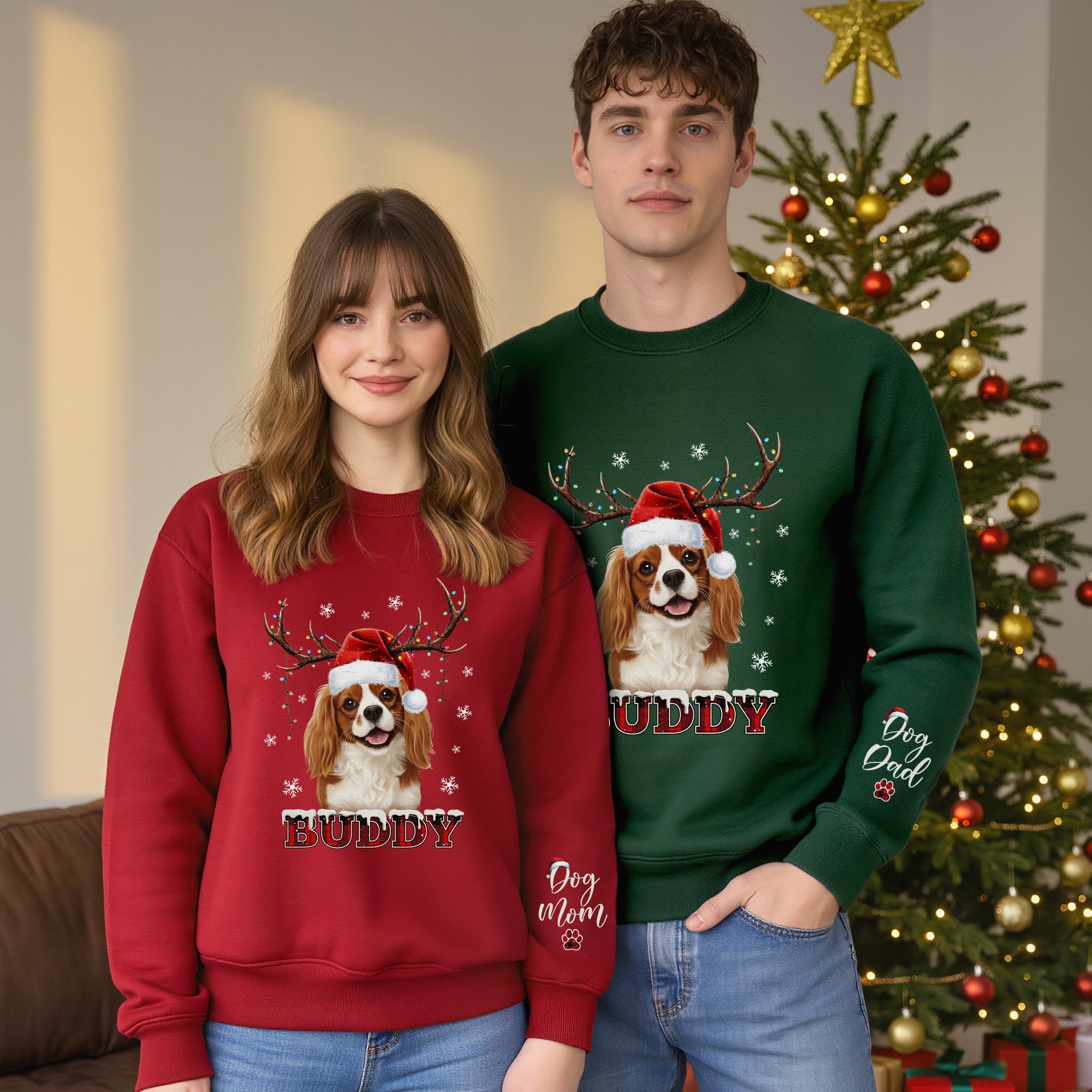 Dog Mom Custom Face Sweatshirt – Unique Personalized Pet Lover Apparel