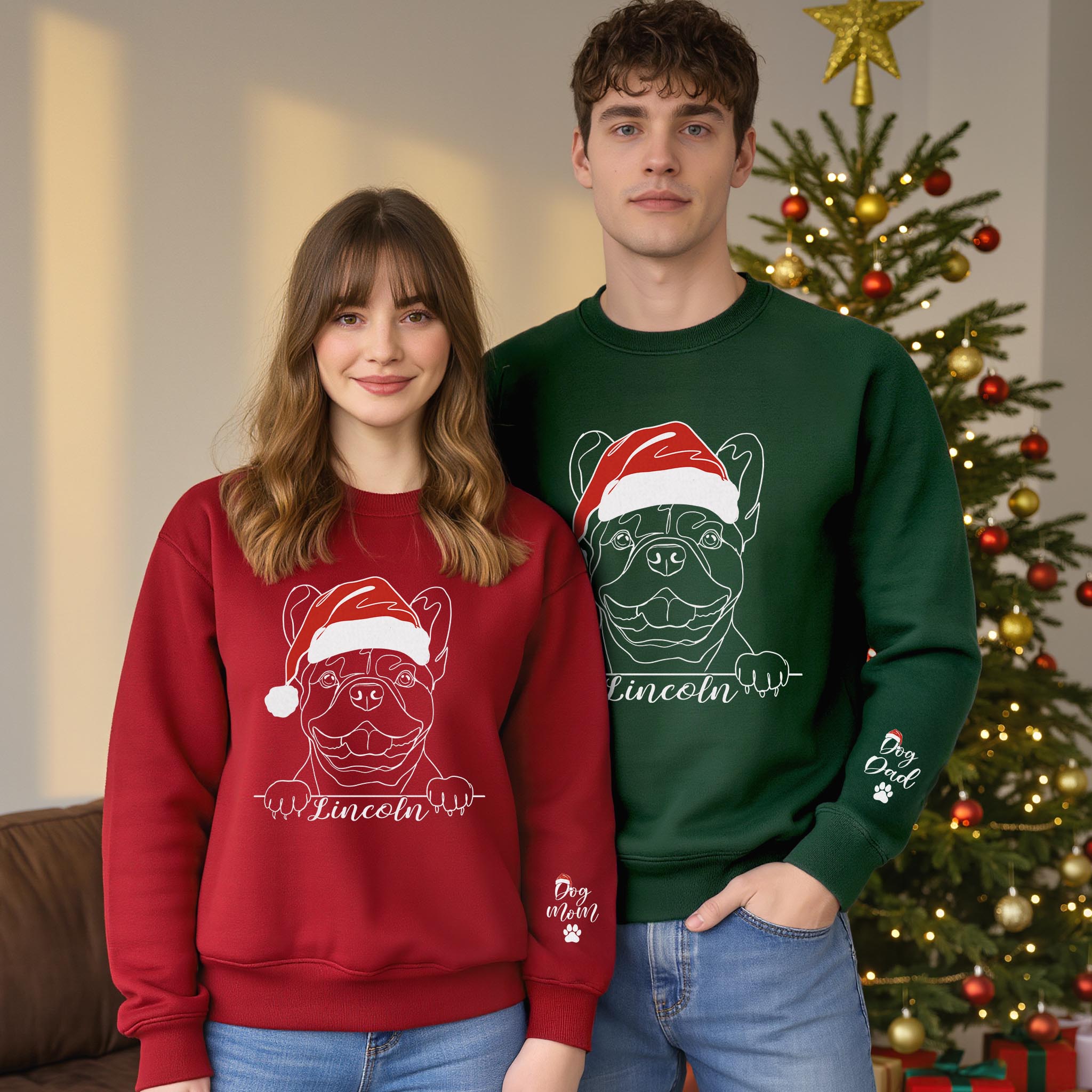 Custom Dog Face Sweatshirt for Dog Moms – Cute & Heartfelt Pet Lover Sweater