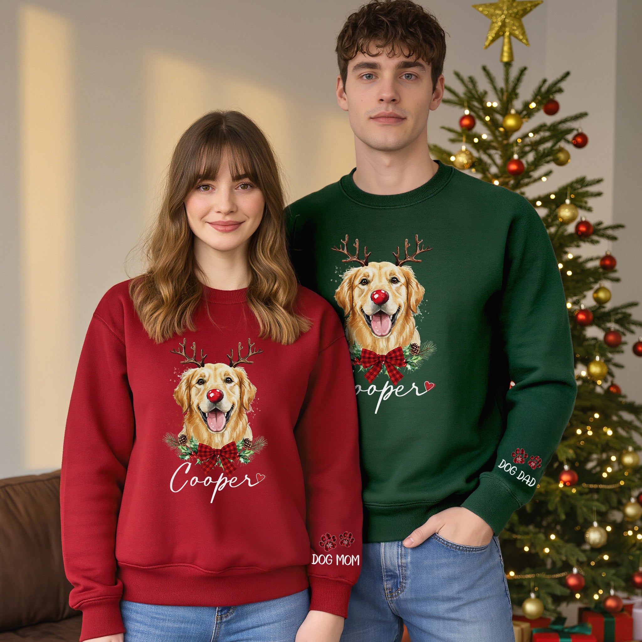 Custom Pet Face Dog Mom Sweatshirt – Personalized With Your Pup’s Photo