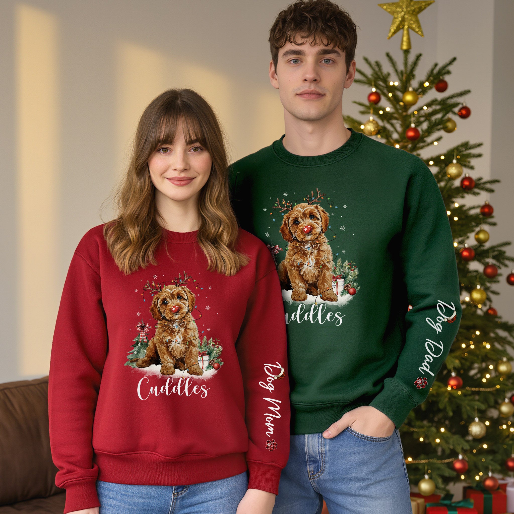 Custom Dog Face Sweatshirt for Dog Moms – Unique Gift for Pet Lovers