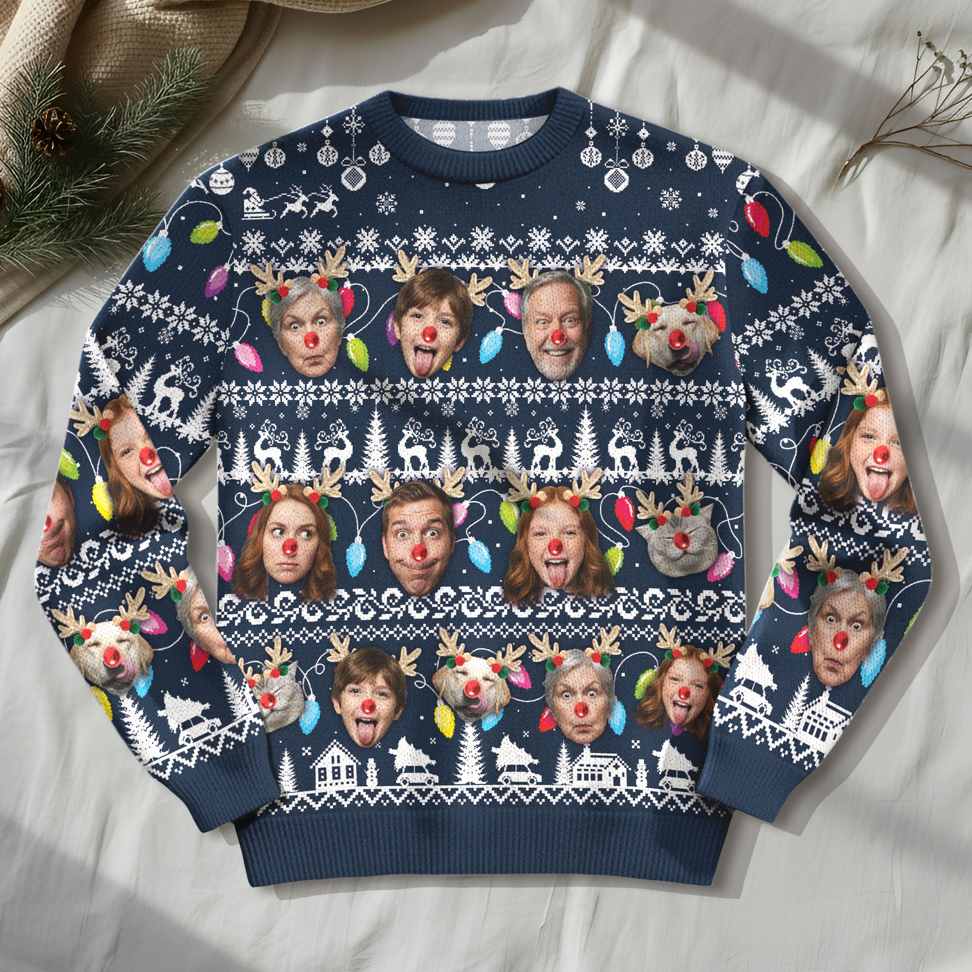 Make Your Own Christmas Photo Sweatshirt – Festive Ugly Sweater Style