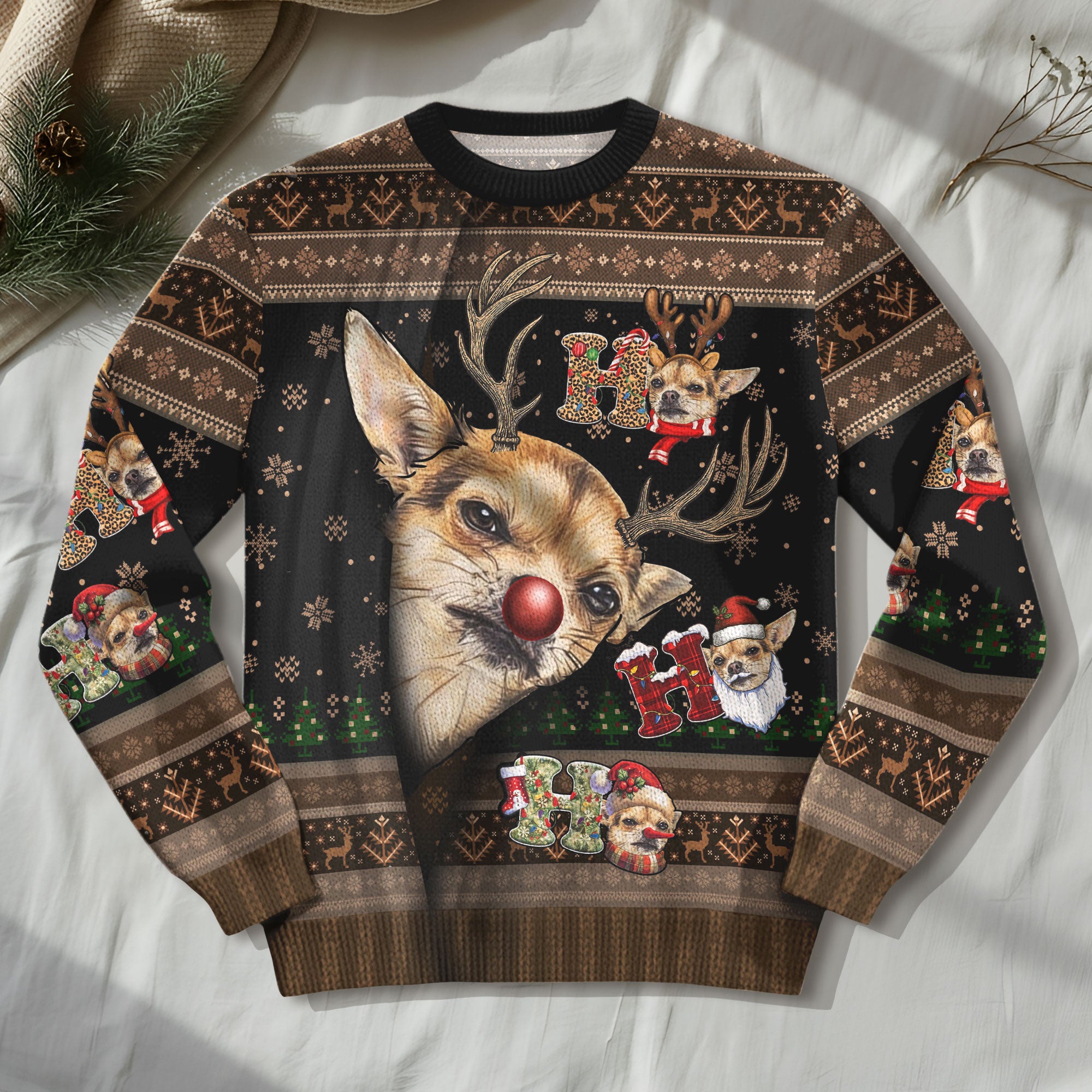 Ugly Christmas Dog Sweater – Personalized Pet Photo Holiday Sweatshirt for Men & Women