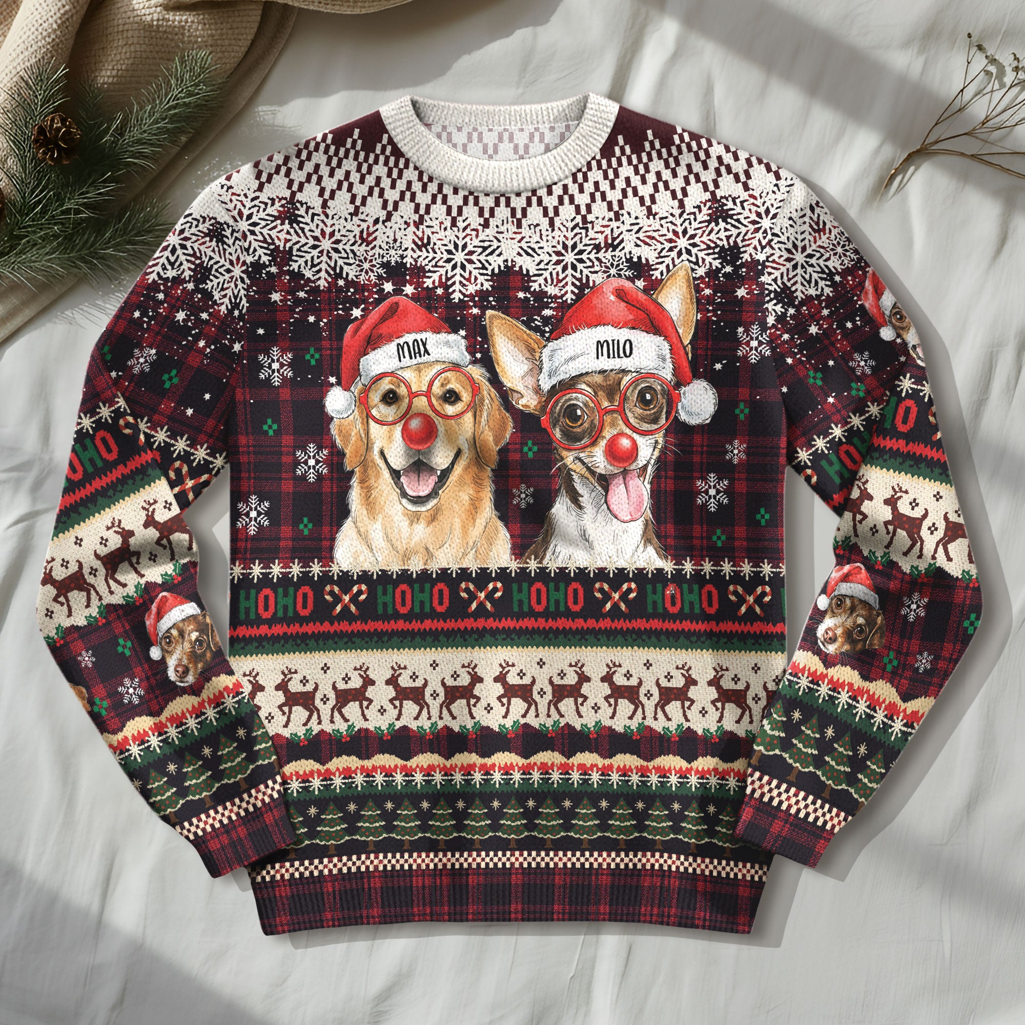 Custom Face Christmas Sweater – Personalized Family Holiday Sweatshirt Gift for Men Women
