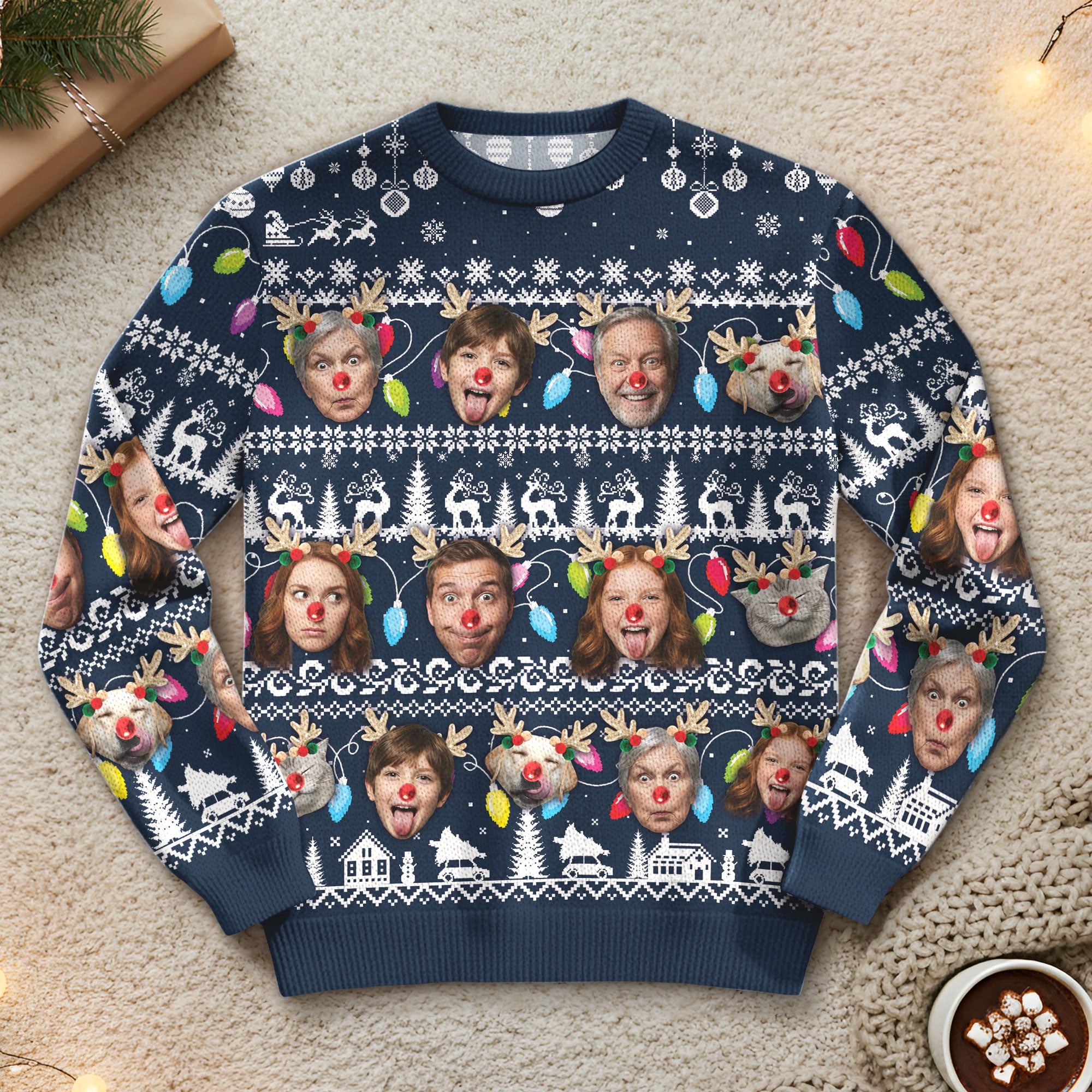 Make Your Own Christmas Photo Sweatshirt – Festive Ugly Sweater Style