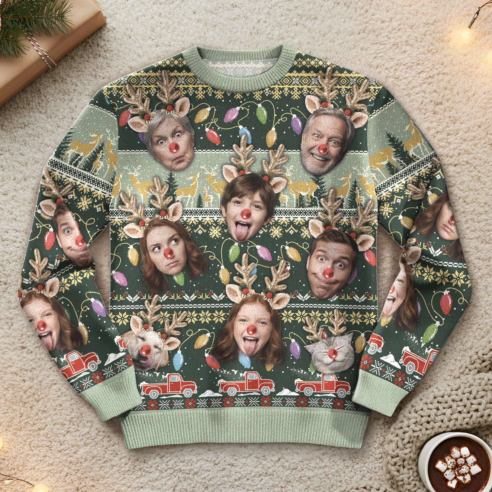 Custom Family Photo Christmas Sweatshirt – Funny Gift for Holidays