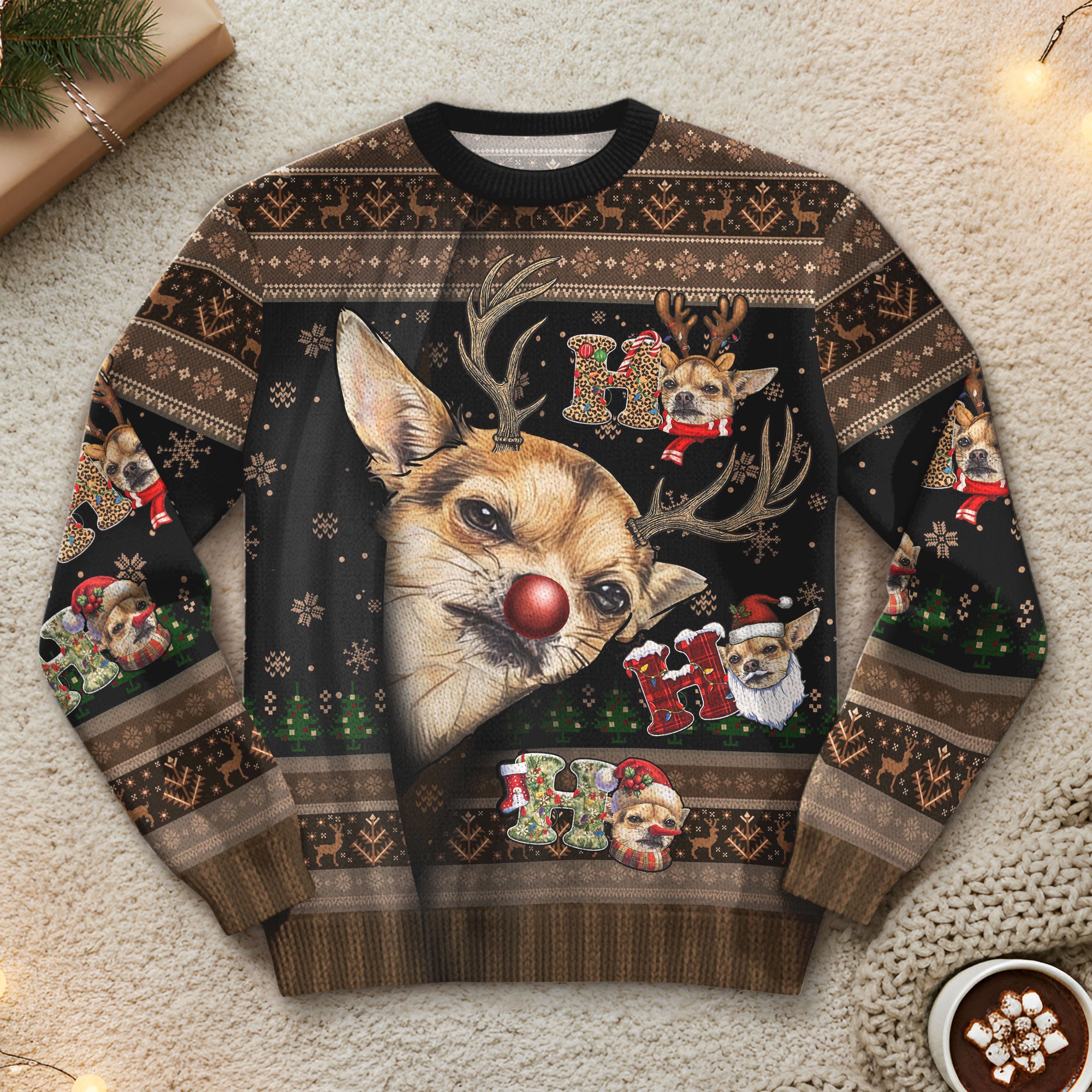 Ugly Christmas Dog Sweater – Personalized Pet Photo Holiday Sweatshirt for Men & Women