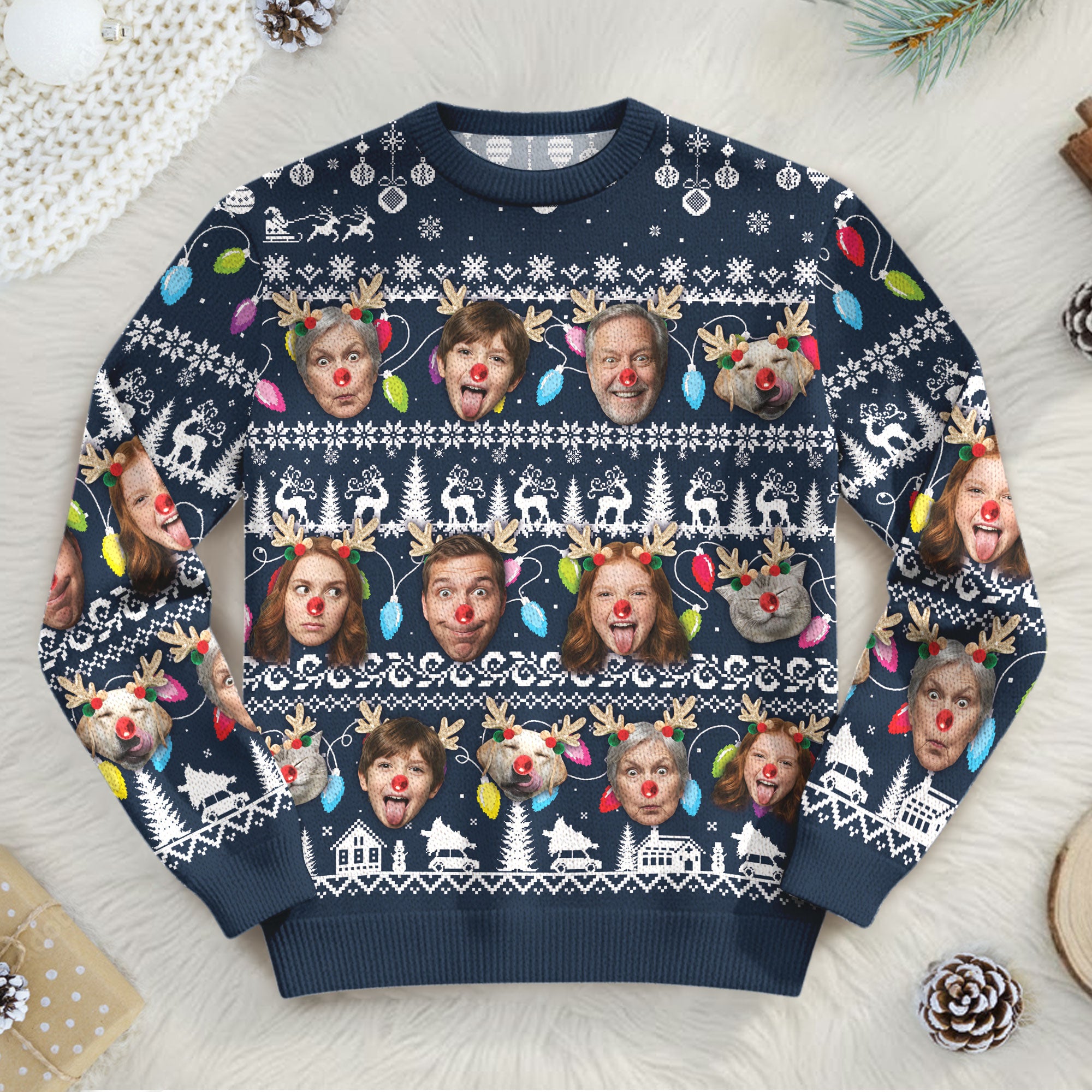 Make Your Own Christmas Photo Sweatshirt – Festive Ugly Sweater Style