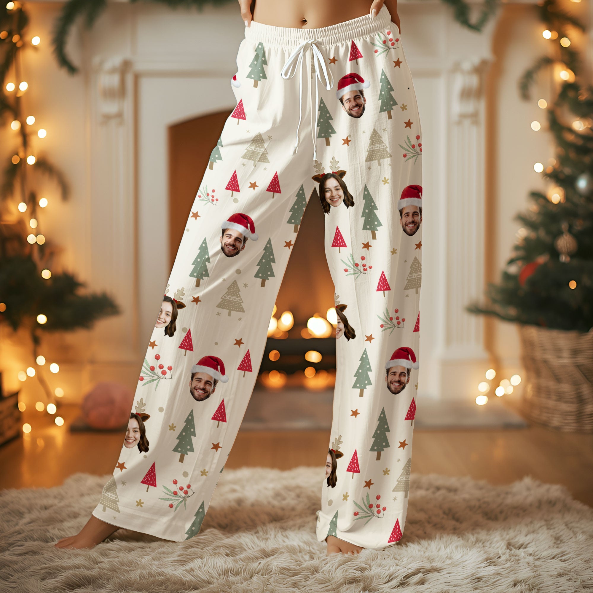 Personalized Photo Pajamas – Custom Christmas Matching PJs, Funny Loungewear for Couples