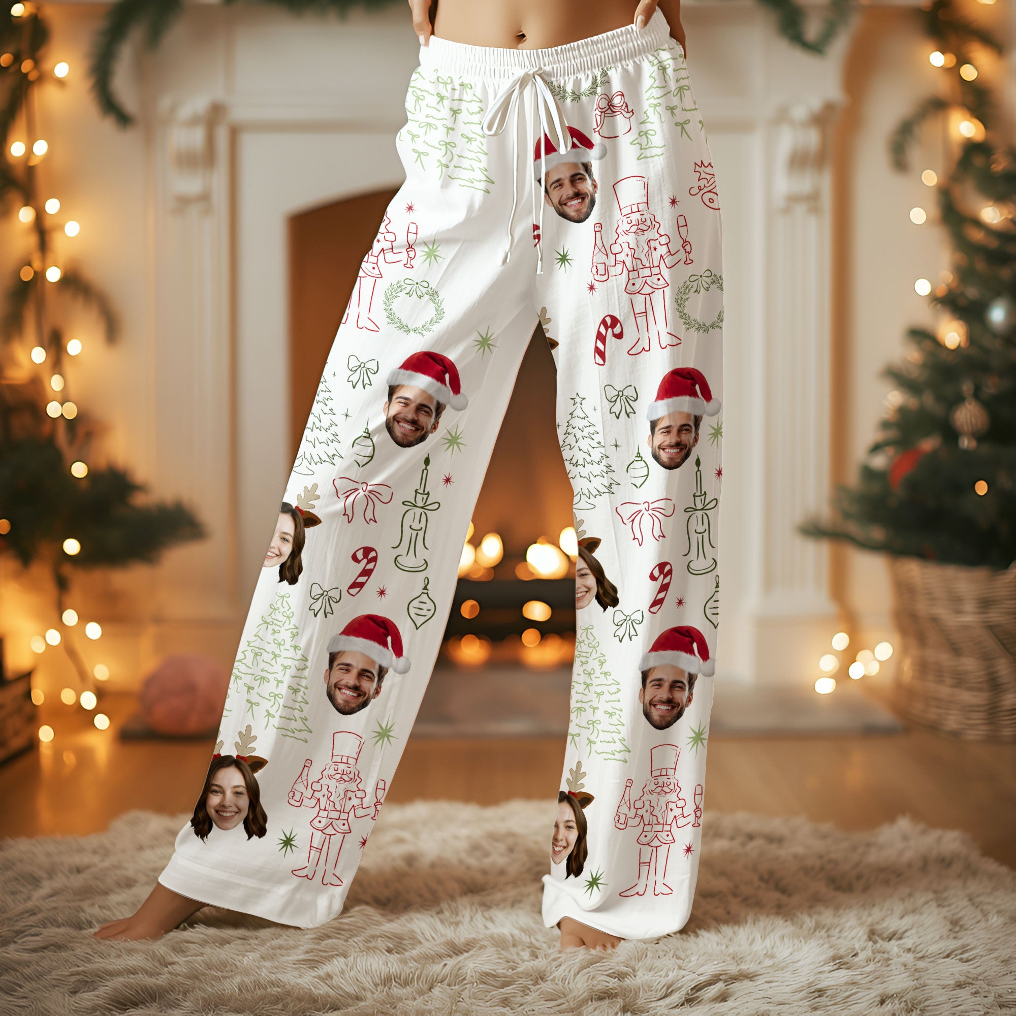 Custom Photo Matching Pajamas – Personalized Christmas PJs, Funny Sleepwear for Lovers