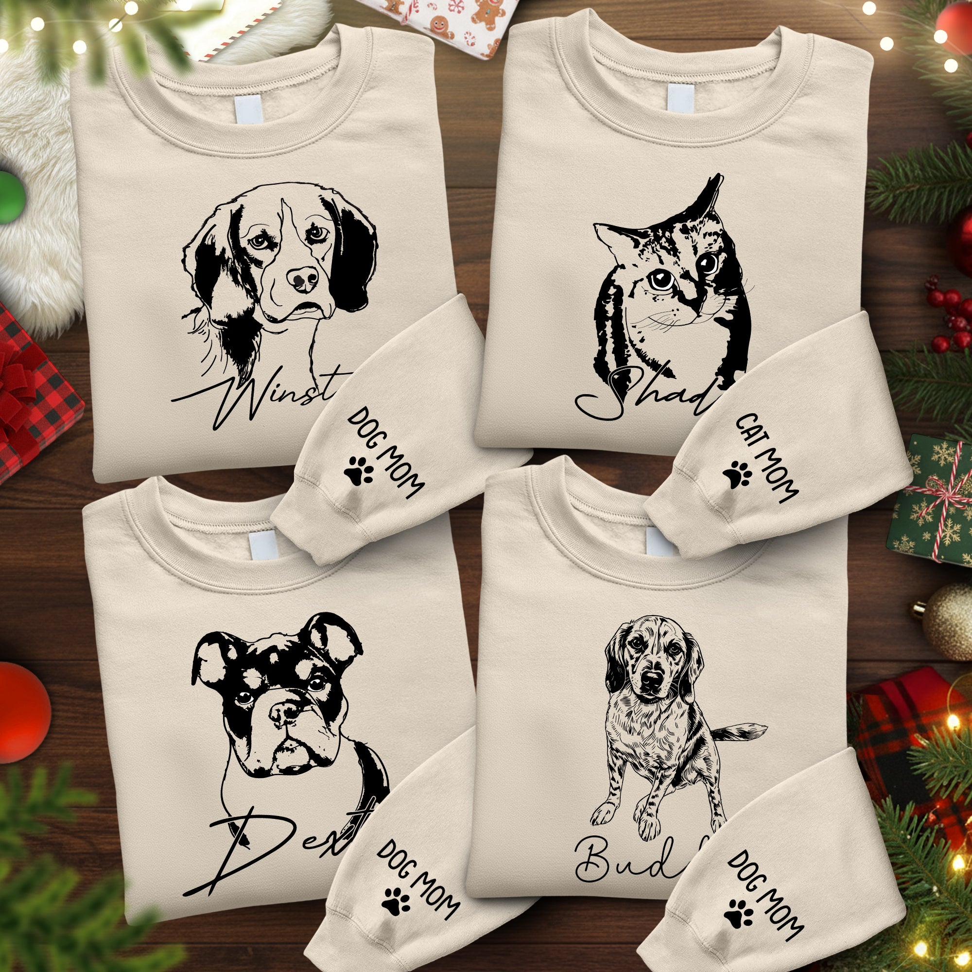 Custom Dog Mom Sweatshirt – Personalized with Your Dog’s Picture, Great Gift for Dog Lovers