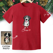Personalized Dog Christmas Shirt – Custom Pet Photo Shirt, Gift for Dog Mom, Dog Dad