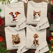 Personalized Dog Christmas Sweatshirt – Custom Pet Photo Pullover, Gift for Dog Mom