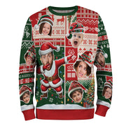 Personalized Photo Ugly Christmas Sweater – Funny Custom Face Holiday Sweatshirt for Holiday Gift
