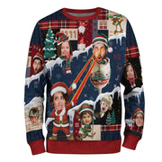 Custom Face Ugly Xmas Sweatshirt – Personalized Christmas Sweater for Funny Holiday Gift
