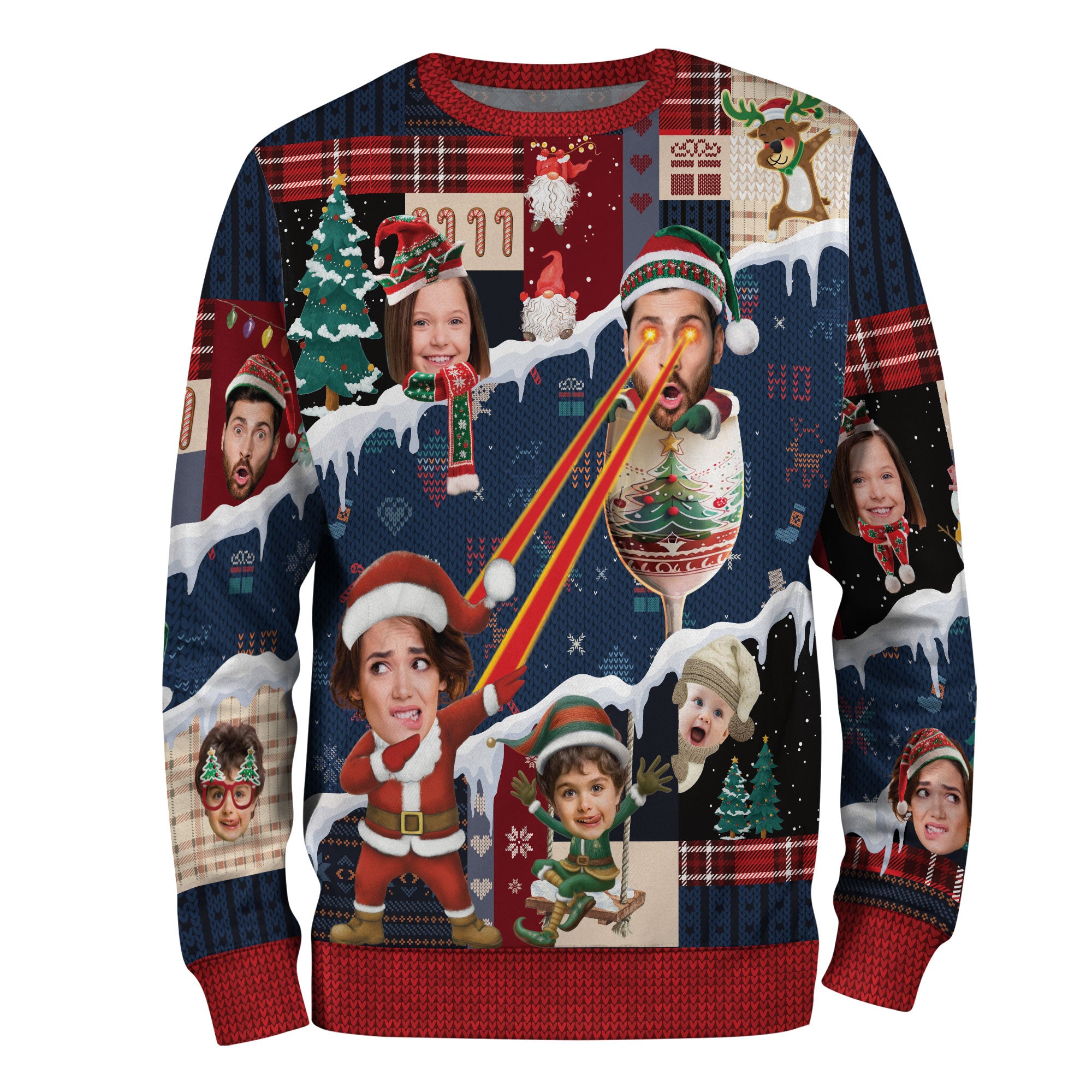 Custom Face Ugly Xmas Sweatshirt – Personalized Christmas Sweater for Funny Holiday Gift