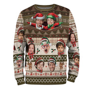 Personalized Face Holiday Christmas Sweater – Custom Ugly Xmas Sweatshirt for Funny Gift