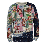 Custom Photo Ugly Christmas Sweatshirt – Personalized Face Holiday Sweater for Men & Women