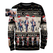Funny Custom Photo Christmas Sweater – Personalized Ugly Holiday Sweatshirt for Men & Women