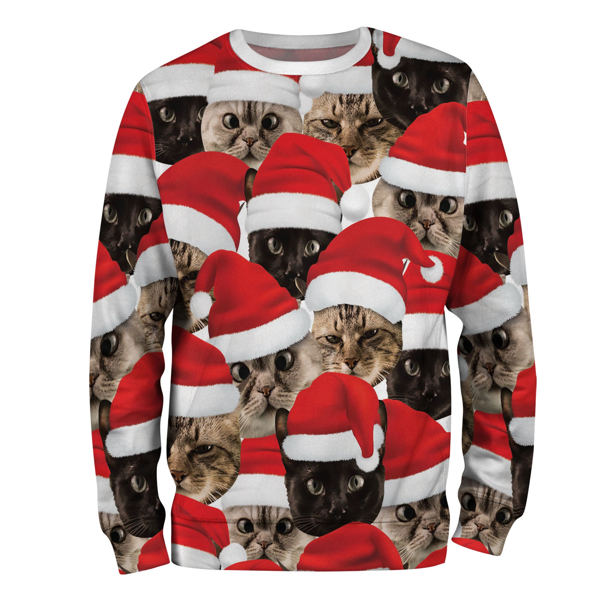 Personalized Pet Photo Ugly Christmas Sweater – Custom Face Holiday Sweatshirt Gift