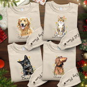 Custom Dog Portrait Sweatshirt – Personalized Pet Christmas Gift for Dog Mom & Pet Lovers