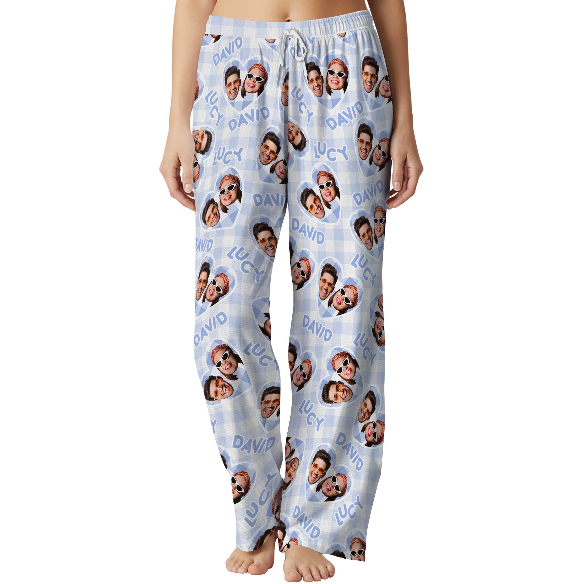 Custom Name Couples Matching Pajama Pants – Personalized Christmas PJs Gift for Him Her Sleepwear