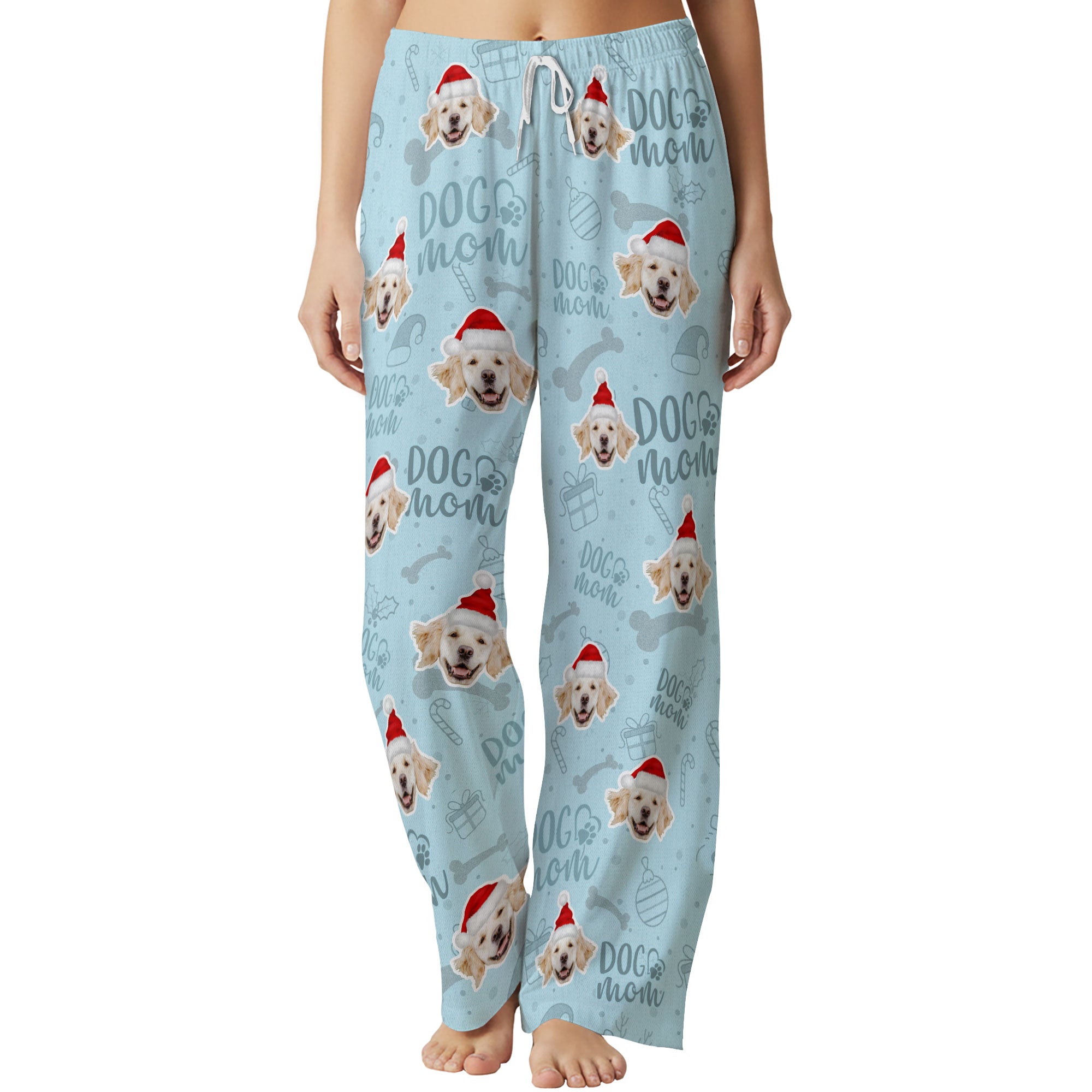 Dog Mom & Dog Dad Matching Pajamas – Custom Pet Face Christmas PJs