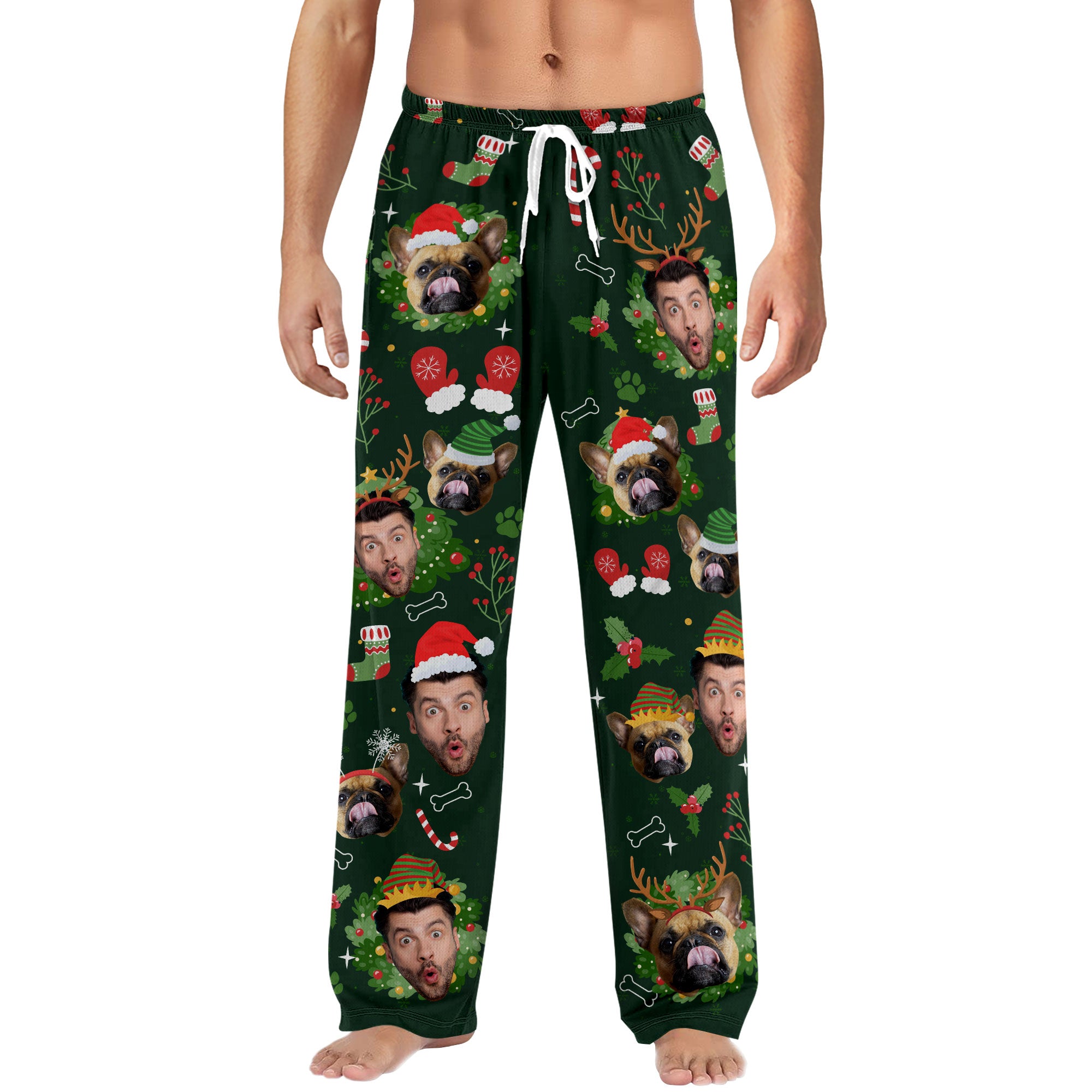 Custom Pet & Owner Christmas Pajamas – Personalized Dog Lover Holiday Sleepwear with Festive Design