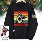 Personalized Dog Dad Sweatshirt – Custom Retro Dog Art, Perfect Gift for Dog Lovers
