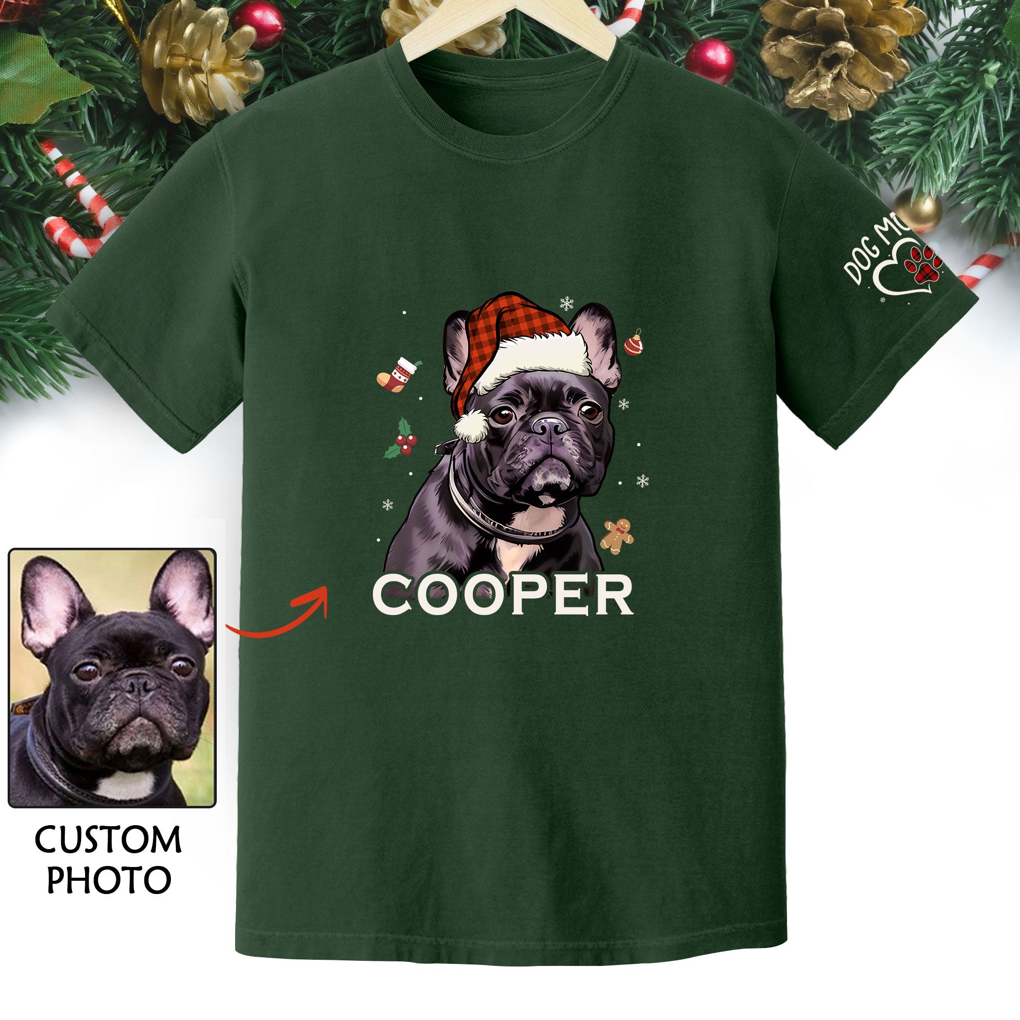 Custom Dog T-Shirt – Personalized Pet Photo Tee for Dog Moms & Pet Lovers