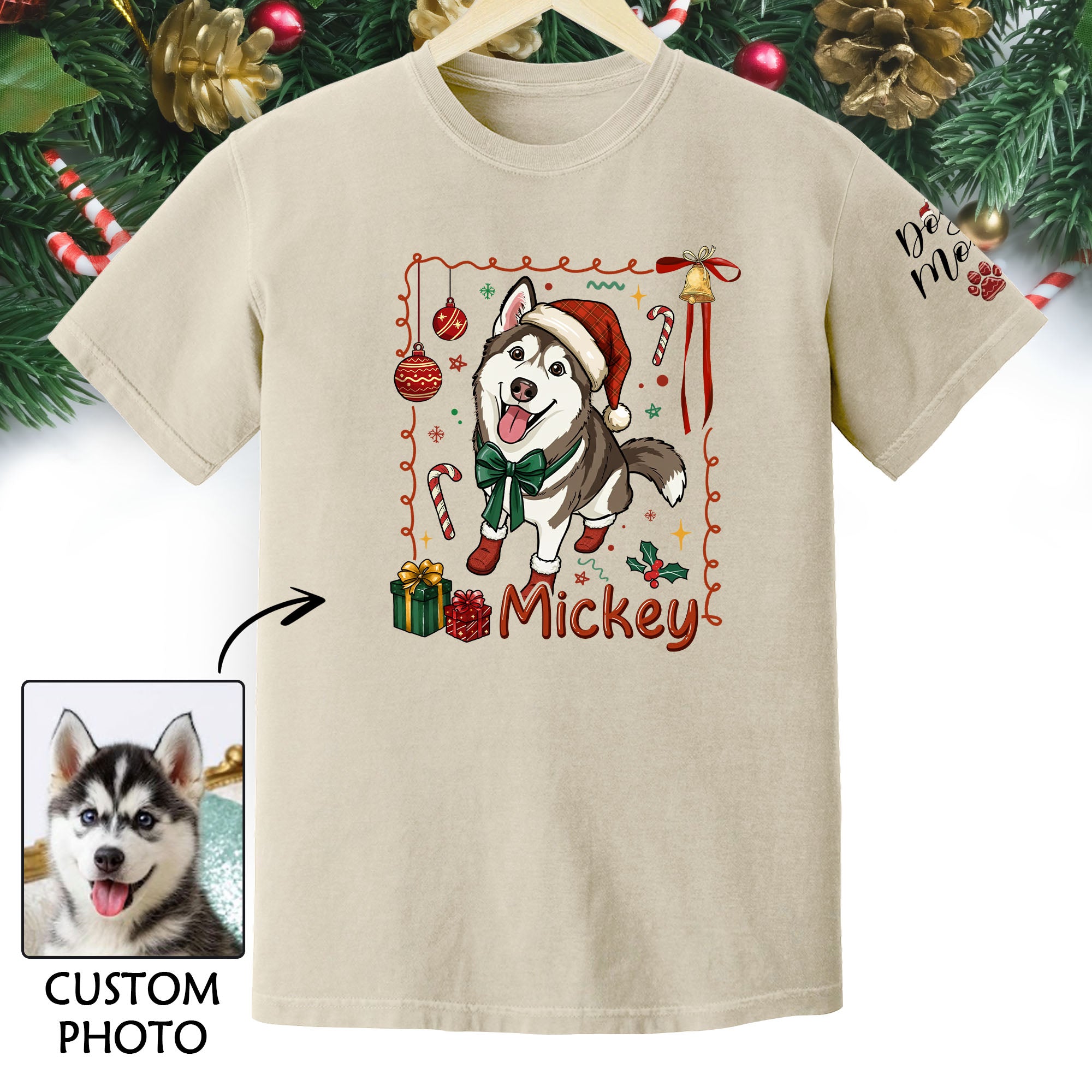 Personalized Dog Mom Shirt, Christmas Shirts For Women, Dog Mom Gift
