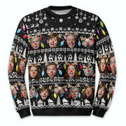 Personalized Christmas Photo Ugly Sweater – Add Your Family Faces