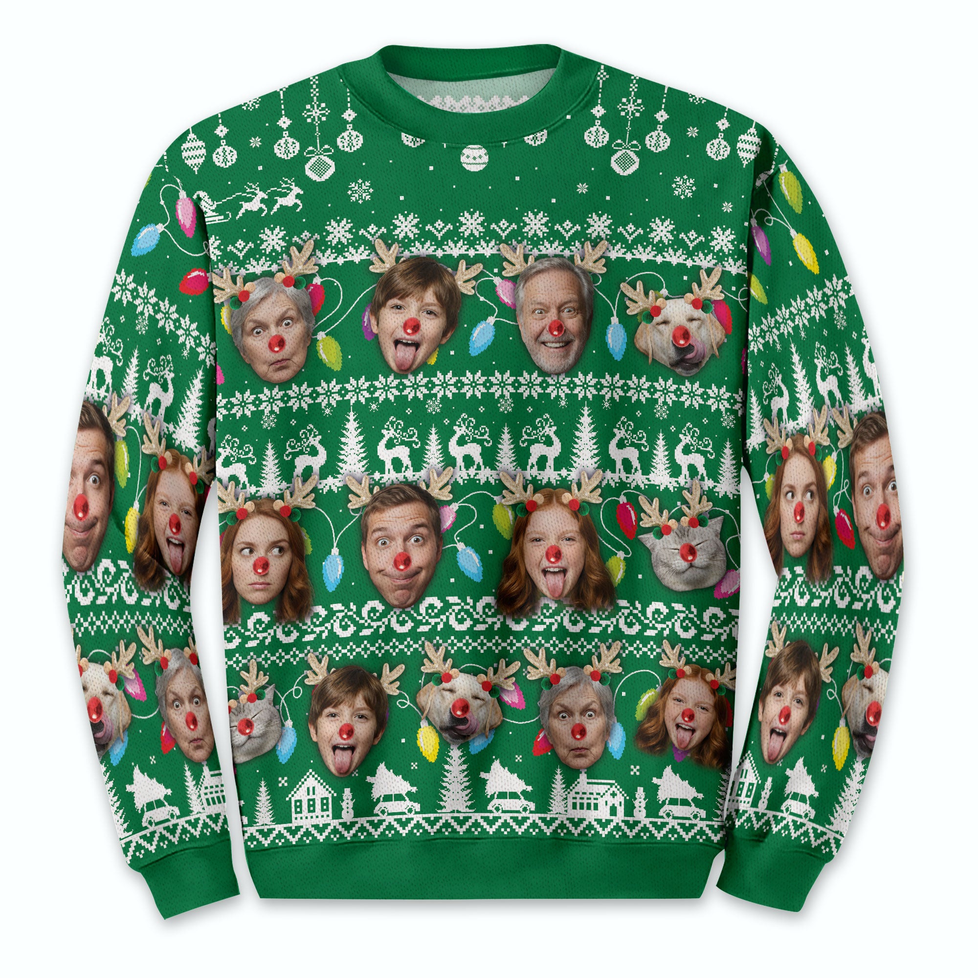 Custom Face Xmas Ugly Sweater – Personalized Funny Holiday Apparel