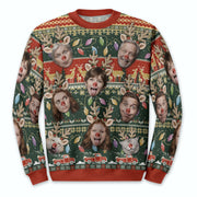 Unique Personalized Christmas Face Sweater – Perfect Holiday Party Outfit