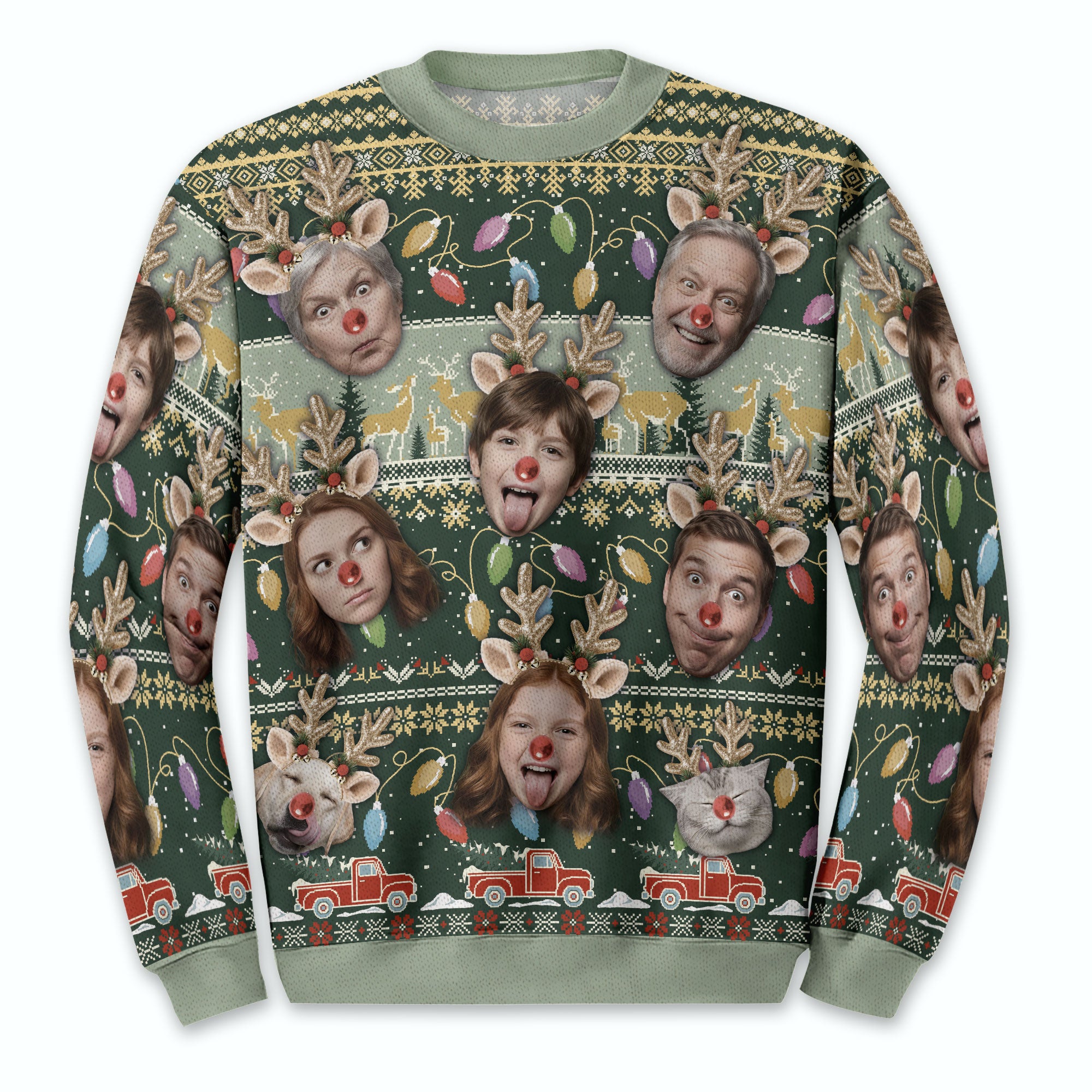 Custom Family Photo Christmas Sweatshirt – Funny Gift for Holidays