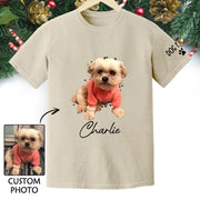 Personalized Dog Mom T-Shirt – Custom Dog Photo Shirt with Pet Name, Cute Gift for Pet Lovers