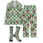 Custom Face Matching Pajamas – Personalized Funny Christmas PJs, Holiday Gift for Him/Her