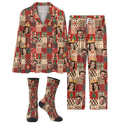 Personalized Funny Pajamas – Custom Face Christmas PJs, Matching Sleepwear Set for Couples