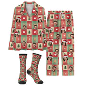 Custom Photo Pajama Pants – Personalized Christmas PJs, Funny Matching Set