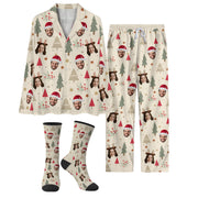 Personalized Photo Pajamas – Custom Christmas Matching PJs, Funny Loungewear for Couples