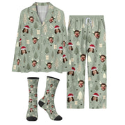 Custom Photo Pajamas – Funny Christmas PJs, Personalized Sleepwear Set for Lovers