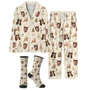 Personalized Christmas Pajamas – Custom Face PJs, Funny Matching Sleep Set for Family Gift