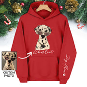 Personalized Dog Hoodie – Custom Pet Portrait with Name | Unique Gift for Pet Lovers
